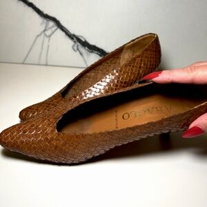 Vintage Maraolo Woven Leather Heels - Size 7B